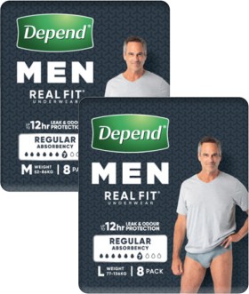 Depend+Real+Fit+Underwear+For+Men+Size+L+8+Pack