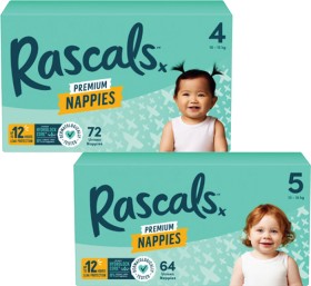 Rascals+Premium+Jumbo+Nappies+54+Pack-108+Pack