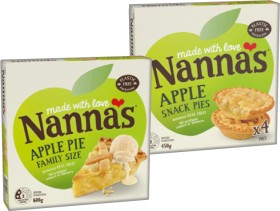Nanna%26rsquo%3Bs+Fruit+Snack+Pies+450g+or+Family+Size+Apple+Pie+600g+Selected+Varieties