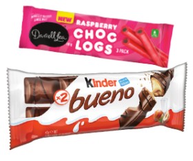 Kinder+Bueno+39%E2%80%9143g+or+Darrell+Lea+Choc+Logs+3+Pack+Selected+Varieties