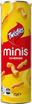 Twisties+Cheese+Minis+Canister+115g%2C+Tostitos+165%E2%80%91175g+or+Sunbites+Grain+Waves+Chips+170g+Selected+Varieties