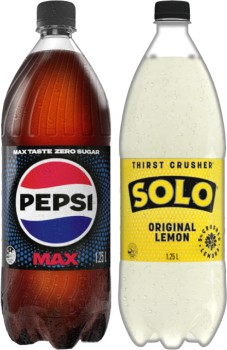 Pepsi+or+Solo+1.25+Litre+Selected+Varieties