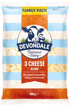 Devondale+Shredded+Cheese+Family+Pack+600g+Selected+Varieties
