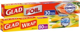 Glad+Wrap+80mx33cm+or+Aluminium+Foil+30mx30cm