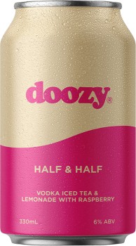 Doozy+Half+and+Half+Iced+Tea+Lemonade+with+Raspberry+Cans+330mL