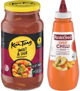 KanTong+Cooking+Sauce+485%E2%80%91520g+or+MasterFoods+Sweet+Chilli+Squeezy+Sauce+500mL+Selected+Varieties