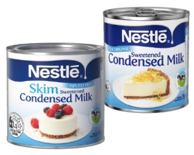 Nestl%26eacute%3B+Sweetened+Condensed+Milk+395g+or+Skim+99%25+Fat+Free+410g