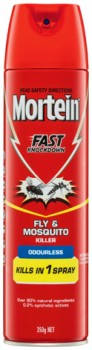 Mortein-Fast-Knockdown-Fly-Mosquito-Killer-Odourless-Spray-350g-Selected-Varieties on sale