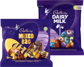 Cadbury-Dairy-Milk-Egg-Bag-243g-or-Mixed-Bag-230g on sale
