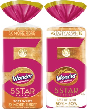 Wonder+Bread+5+Star+680g+Selected+Varieties