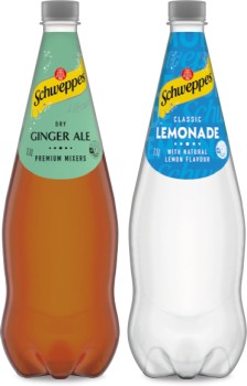 Schweppes+Mixers%2C+Soft+Drink+or+Natural+Mineral+Water+1.1+Litre+Selected+Varieties