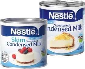 Nestl%26eacute%3B+Sweetened+Condensed+Milk+395g+or+Skim+99%25+Fat+Free+410g
