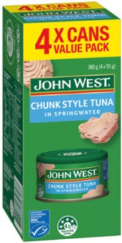 John+West+Tuna+Multipack+4x95g+Selected+Varieties