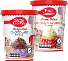 Betty+Crocker+Creamy+Deluxe+Frosting+400g+Selected+Varieties