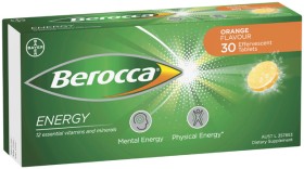 Berocca+Energy+Effervescent+Tablets+30+Pack%2A%2A+Selected+Varieties