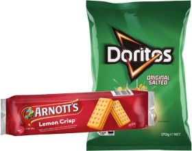 Arnotts-Cream-Biscuits-200250g-Doritos-Corn-Chips-150170g-or-Smiths-Crackers-160g-Selected-Varieties on sale