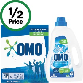 OMO-Laundry-Liquid-2-Litre-Powder-2-kg-or-Capsules-Pk-28 on sale