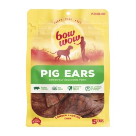 Bow-Wow-Pig-Ears-Dog-Treats-Pk-5 on sale