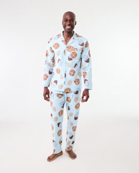 Print+Flannel+Family+Matching+Pyjama+Set