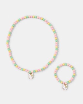 2+Piece+Bunny+Necklace+and+Bracelet+Set
