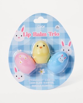 OXX+Junior+Lip+Balm+Trio+Set+-+Strawberry%2C+Chocolate+and+Vanilla+Scented