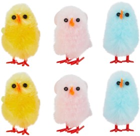 6-Pack-Multi-Coloured-Chenille-Chicks on sale