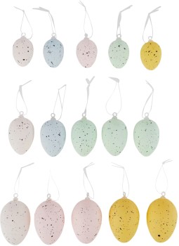 15-Pack-Hanging-Speckled-Eggs on sale