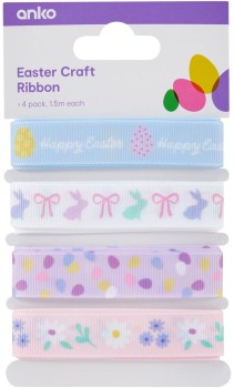 4-Pack-Easter-Craft-Ribbon on sale