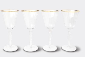Heritage-Gabrielle-Wine-Glass-Gold-Rib-Set-4pc on sale
