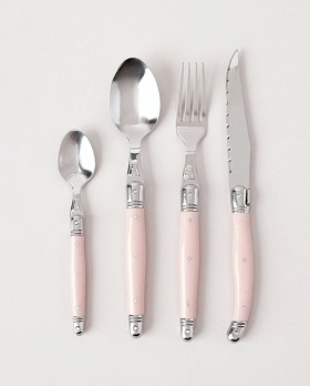 Heritage+Laguiole+Cutlery+Set+Pink+24pc