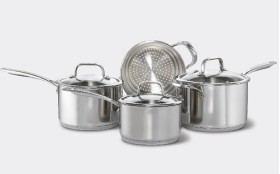 The+Cooks+Collective+ONE+4pc+Stainless+Steel+Cookware+Set