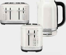 KitchenAid+2+or+4+Slice+Toaster+or+Electric+Kettle+1.7L+-+Porcelain+White