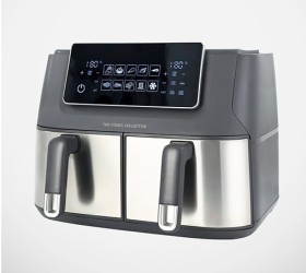 The+Cooks+Collective+Digital+Dual+Zone+9L+Airfryer+-+Stainless+Steel