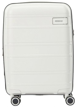 American-Tourister-Light-Max-55cm-Spinner-Expandable-Suitcase-Off-White on sale