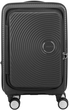 American+Tourister+Curio+Book+Opening+55cm+Carry-On+Expandable+Suitcase+-+Black