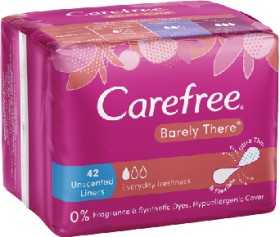 Carefree-Barely-There-Unscented-Liners-42-Pack on sale