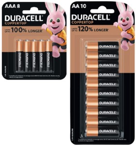 Duracell+Coppertop+Batteries+AA+10+Pack+or+AAA+8+Pack