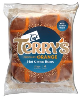 Terryʼs-Chocolate-Orange-Hot-Cross-Buns-4-Pack on sale