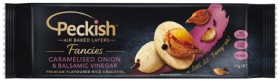 Peckish-Fancies-Rice-Crackers-90g-Selected-Varieties on sale