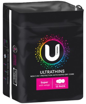 U+By+Kotex+Ultrathins+Pads+6-16+Pack+Selected+Varieties