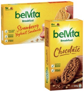 BelVita+Breakfast+Biscuits+300g+or+Strawberry+Yoghurt+Sandwich+253g+Selected+Varieties