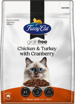 Fussy+Cat+Grain+Free+Dry+Cat+Food+500g+Selected+Varieties
