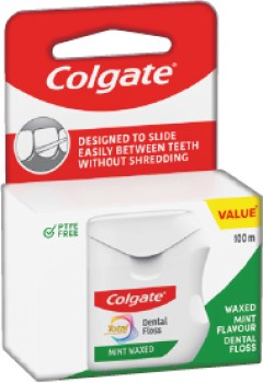 Colgate-Total-Mint-Waxed-Dental-Floss-100m-or-Plax-Mouthwash-500mL-Selected-Varieties on sale