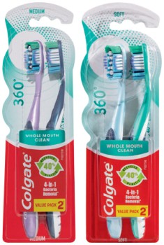 Colgate+360%26deg%3B+Toothbrush+2+Pack+Selected+Varieties