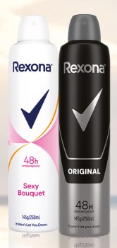 Rexona-Antiperspirant-Spray-250mL-Selected-Varieties on sale