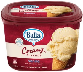 Bulla-Creamy-Classics-Ice-Cream-2-Litre-Selected-Varieties on sale