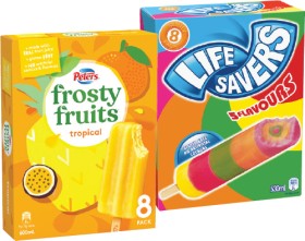 Peters+Frosty+Fruits+8+Pack+or+Life+Savers+Ice+Block+8+Pack+Selected+Varieties