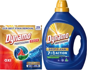 Dynamo-Professional-Laundry-Liquid-2-Litre-or-Capsules-29-Pack-Selected-Varieties on sale