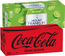 Coca%E2%80%91Cola%2C+Sprite+or+Mount+Franklin+Lightly+Sparkling+Water+10x375mL+Selected+Varieties
