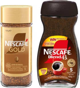 Nescaf%26eacute%3B+Blend+43+Instant+Coffee+140%E2%80%91150g+or+Gold+90%E2%80%91100g+Selected+Varieties